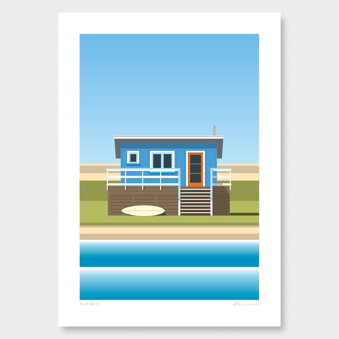 Blue Bach Art Print by Glenn Jones