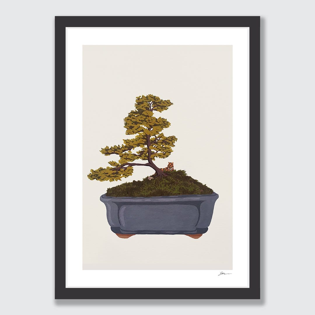 Bonsai Tiger III Art Print by Grace Popplewell