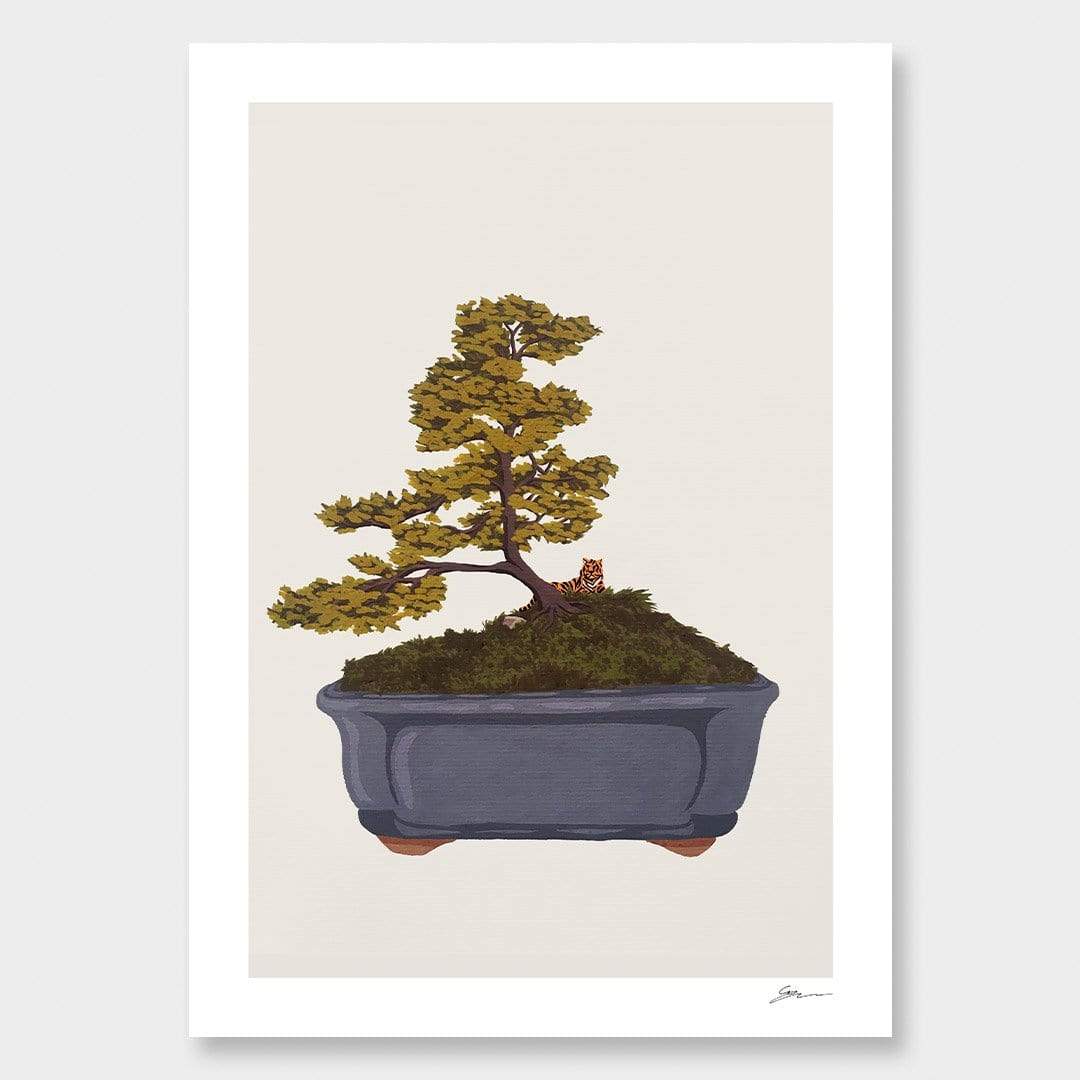 Bonsai Tiger III Art Print by Grace Popplewell