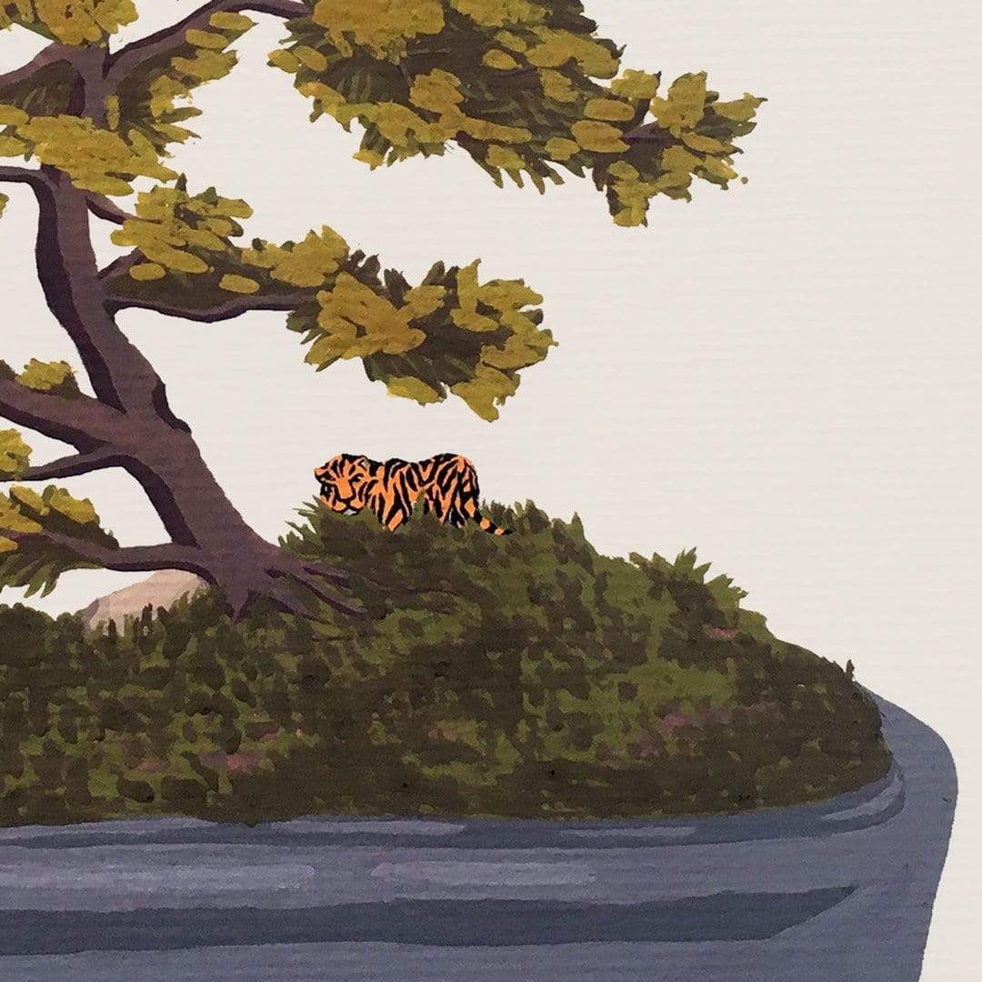 Bonsai Tiger V Art Print by Grace Popplewell