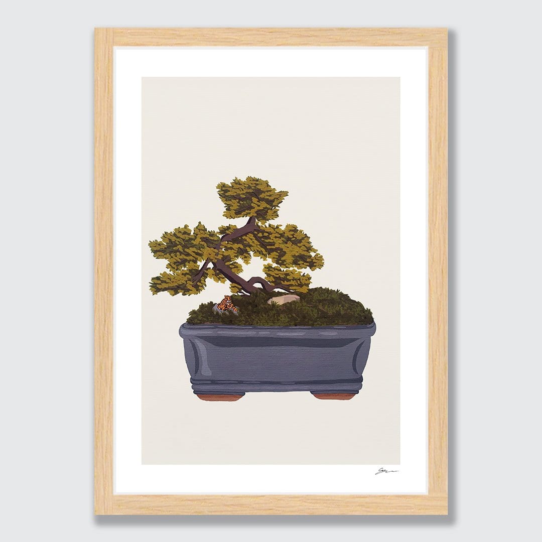 Bonsai Tiger II Art Print by Grace Popplewell