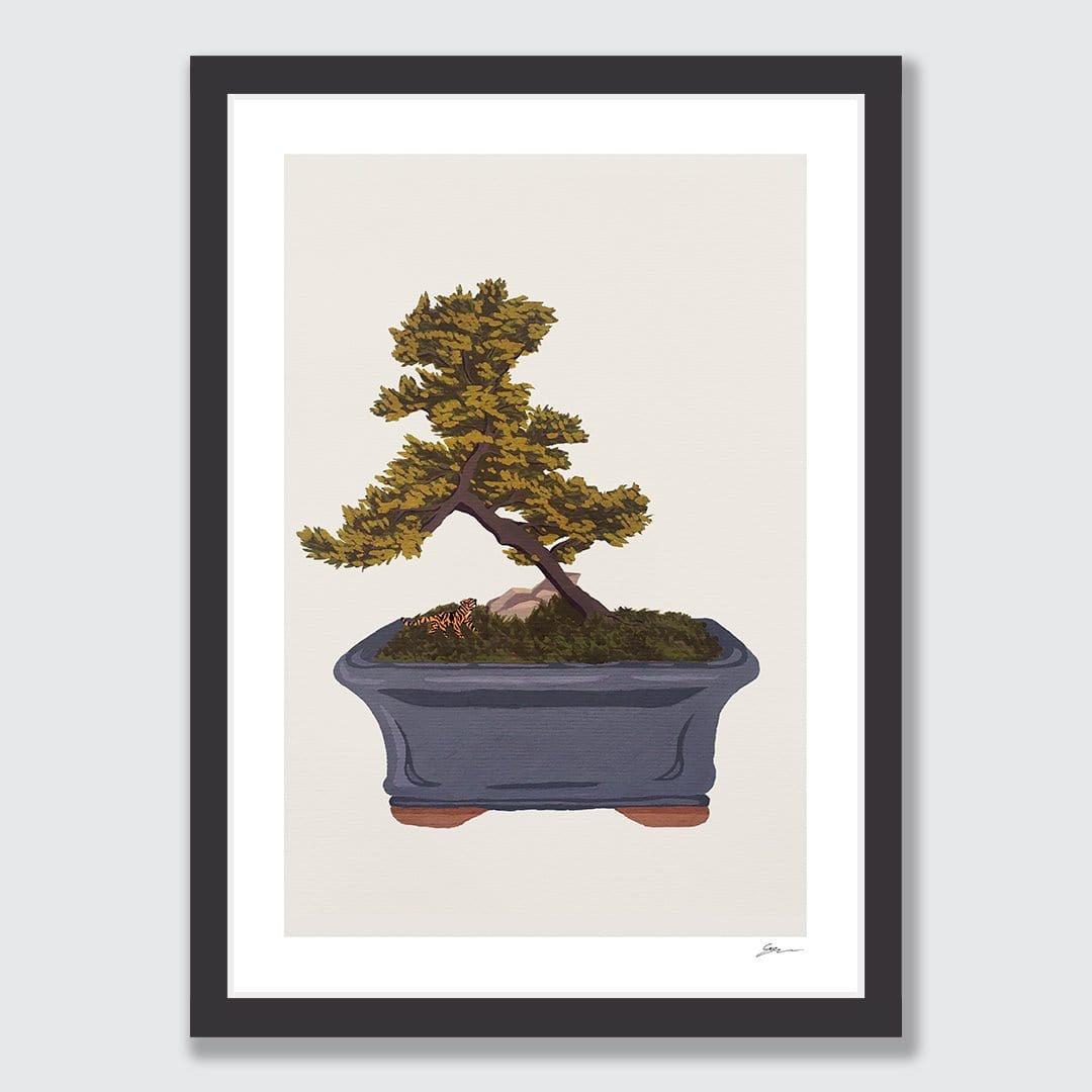 Bonsai Tiger IV Art Print by Grace Popplewell