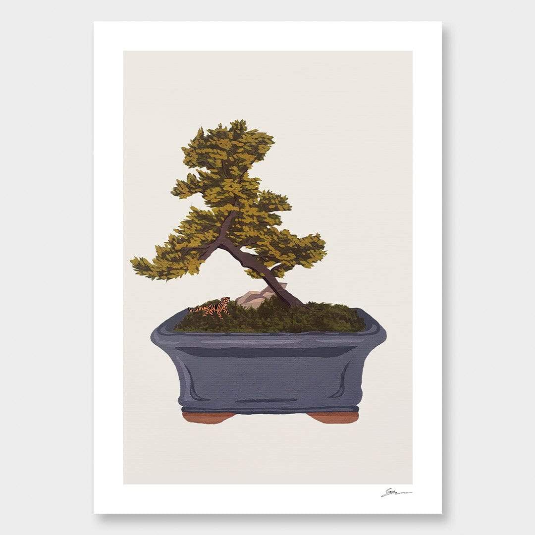 Bonsai Tiger IV Art Print by Grace Popplewell