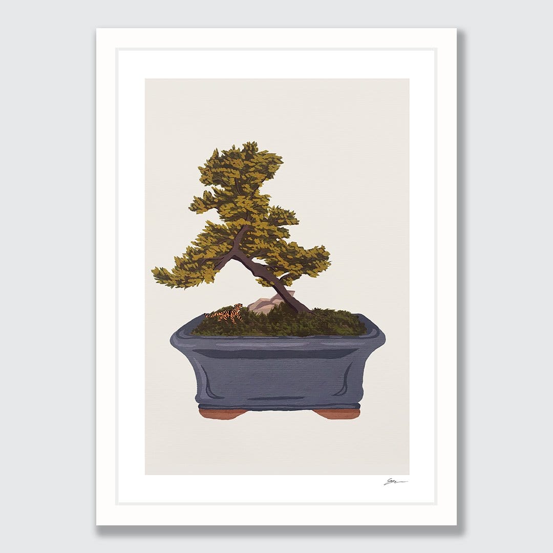 Bonsai Tiger IV Art Print by Grace Popplewell