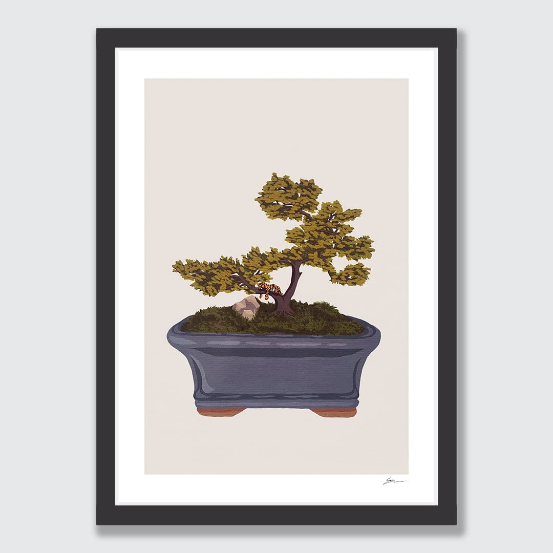 Bonsai Tiger I Art Print by Grace Popplewell