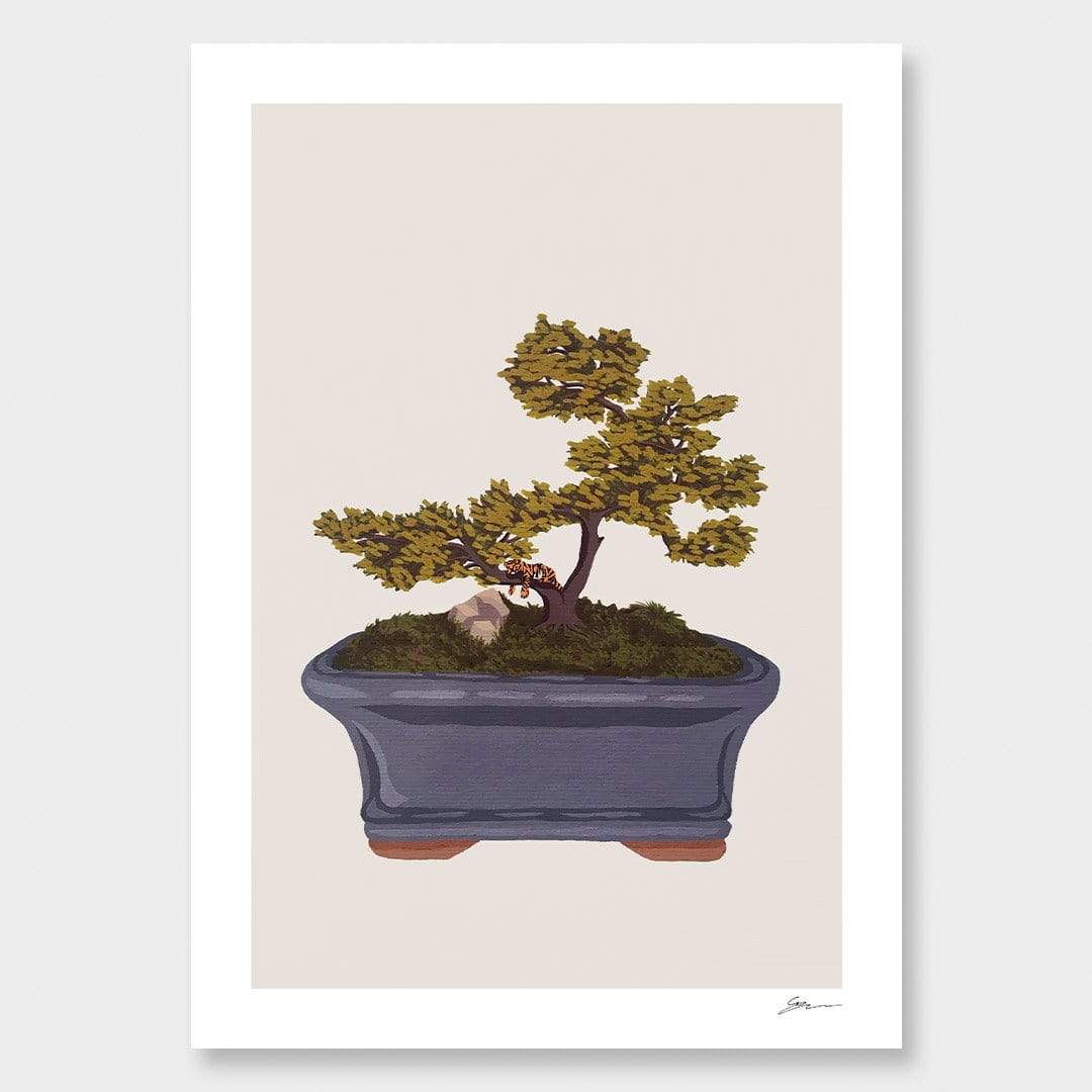 Bonsai Tiger I Art Print by Grace Popplewell
