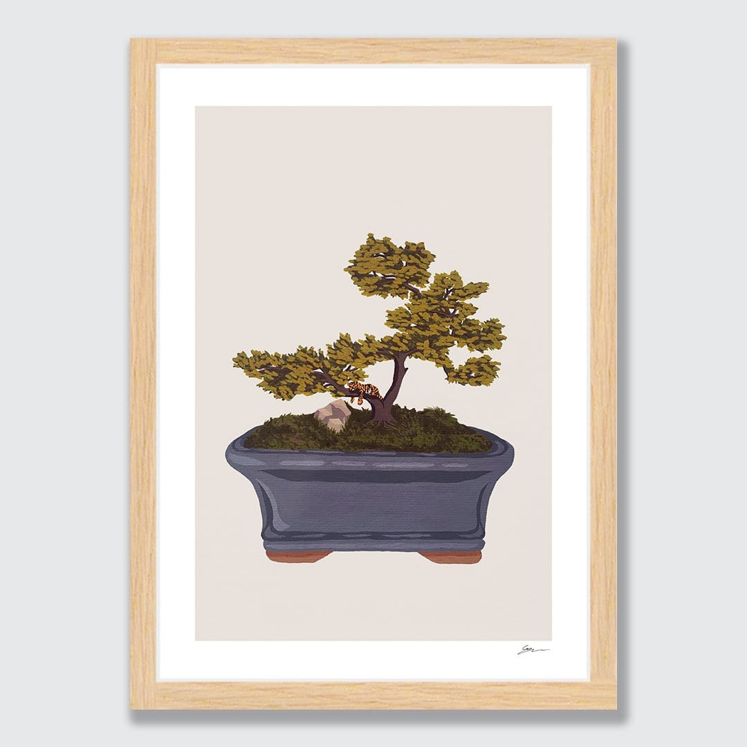Bonsai Tiger I Art Print by Grace Popplewell