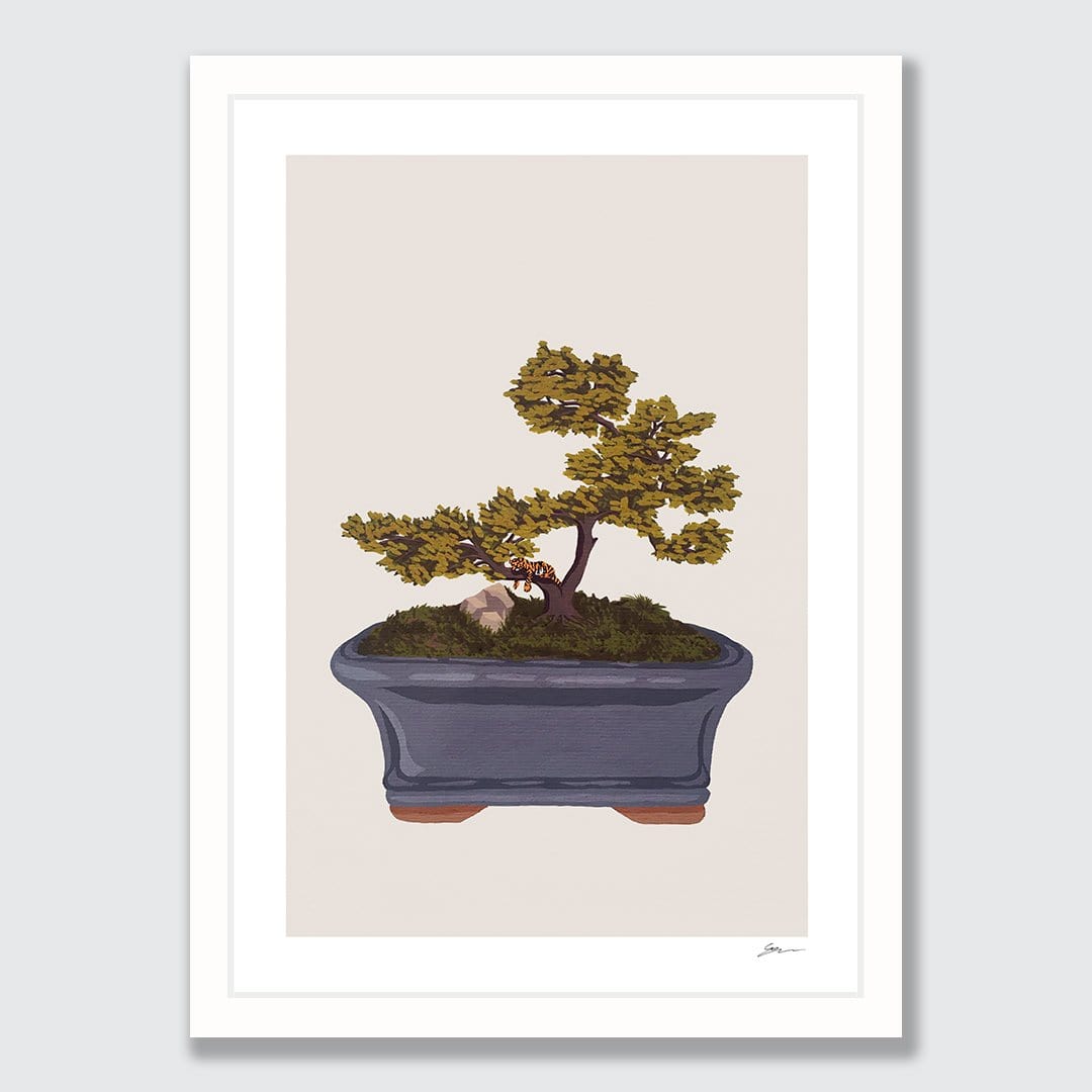 Bonsai Tiger I Art Print by Grace Popplewell