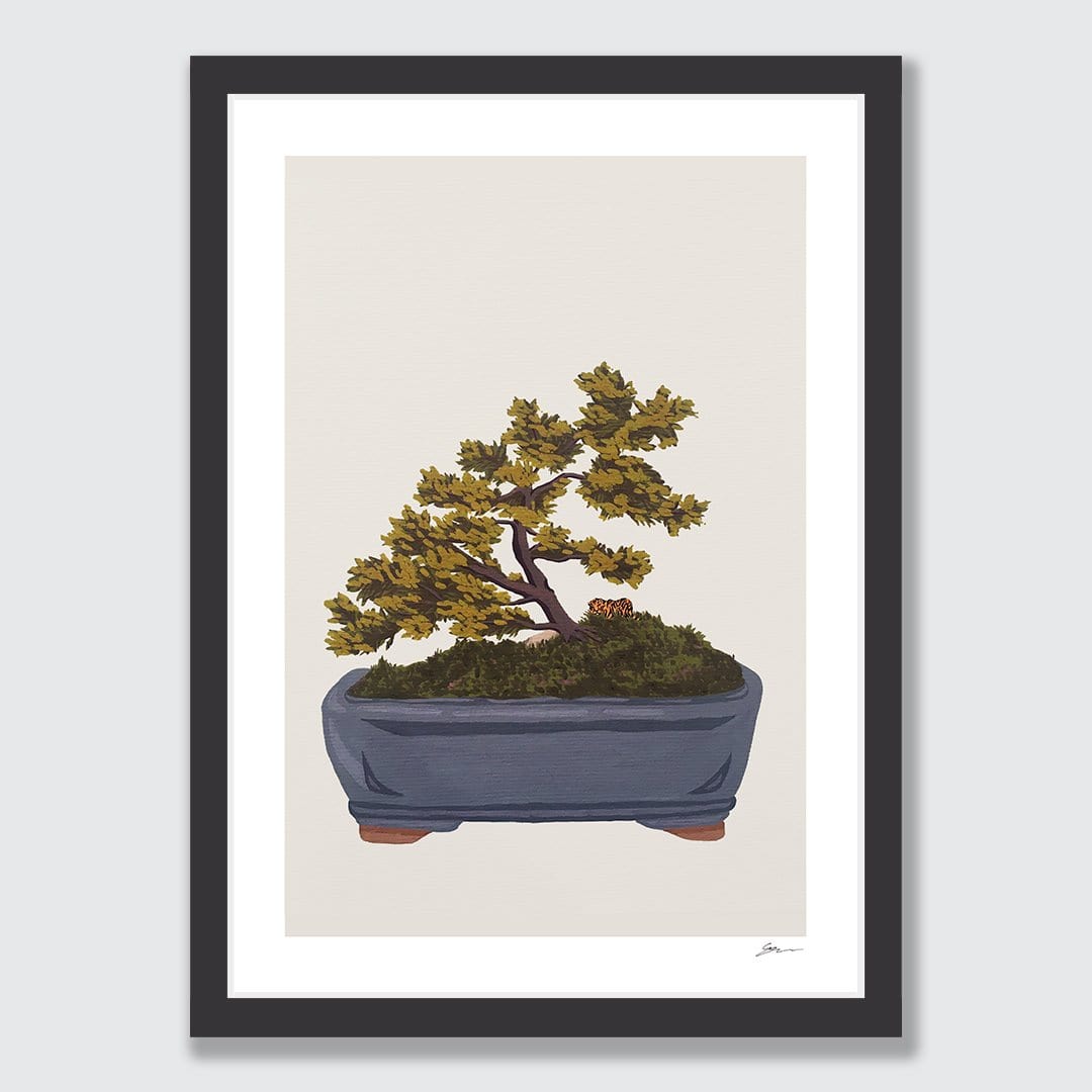 Bonsai Tiger V Art Print by Grace Popplewell