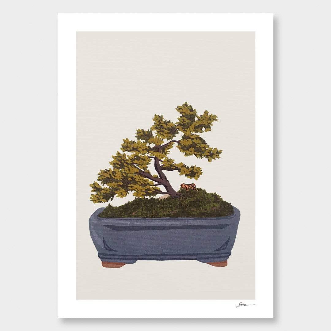 Bonsai Tiger V Art Print by Grace Popplewell