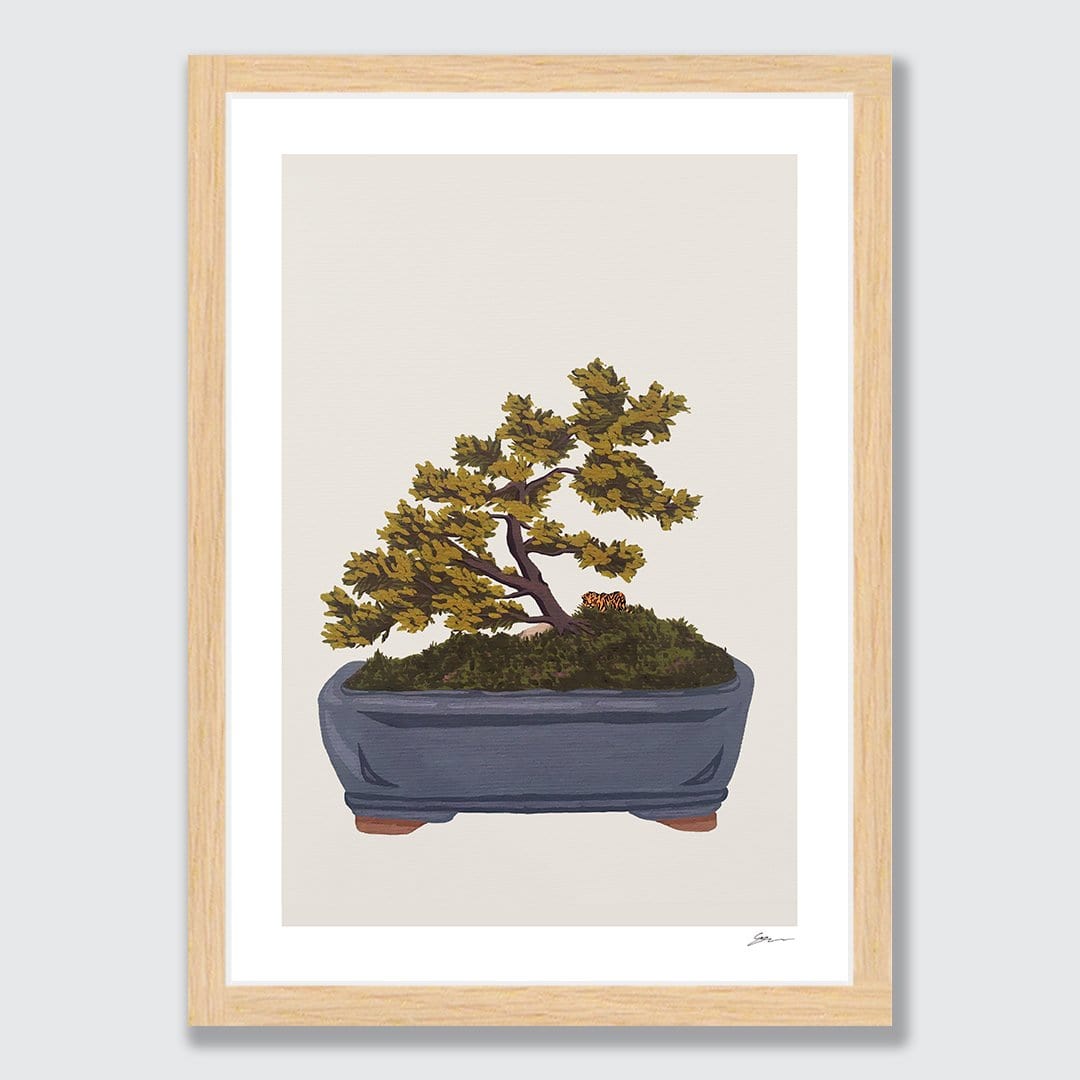 Bonsai Tiger V Art Print by Grace Popplewell