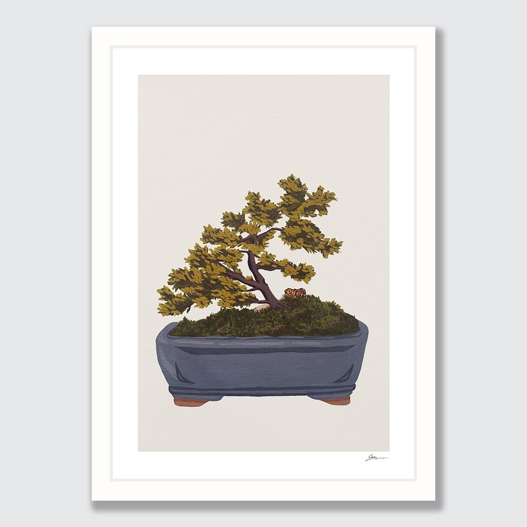 Bonsai Tiger V Art Print by Grace Popplewell