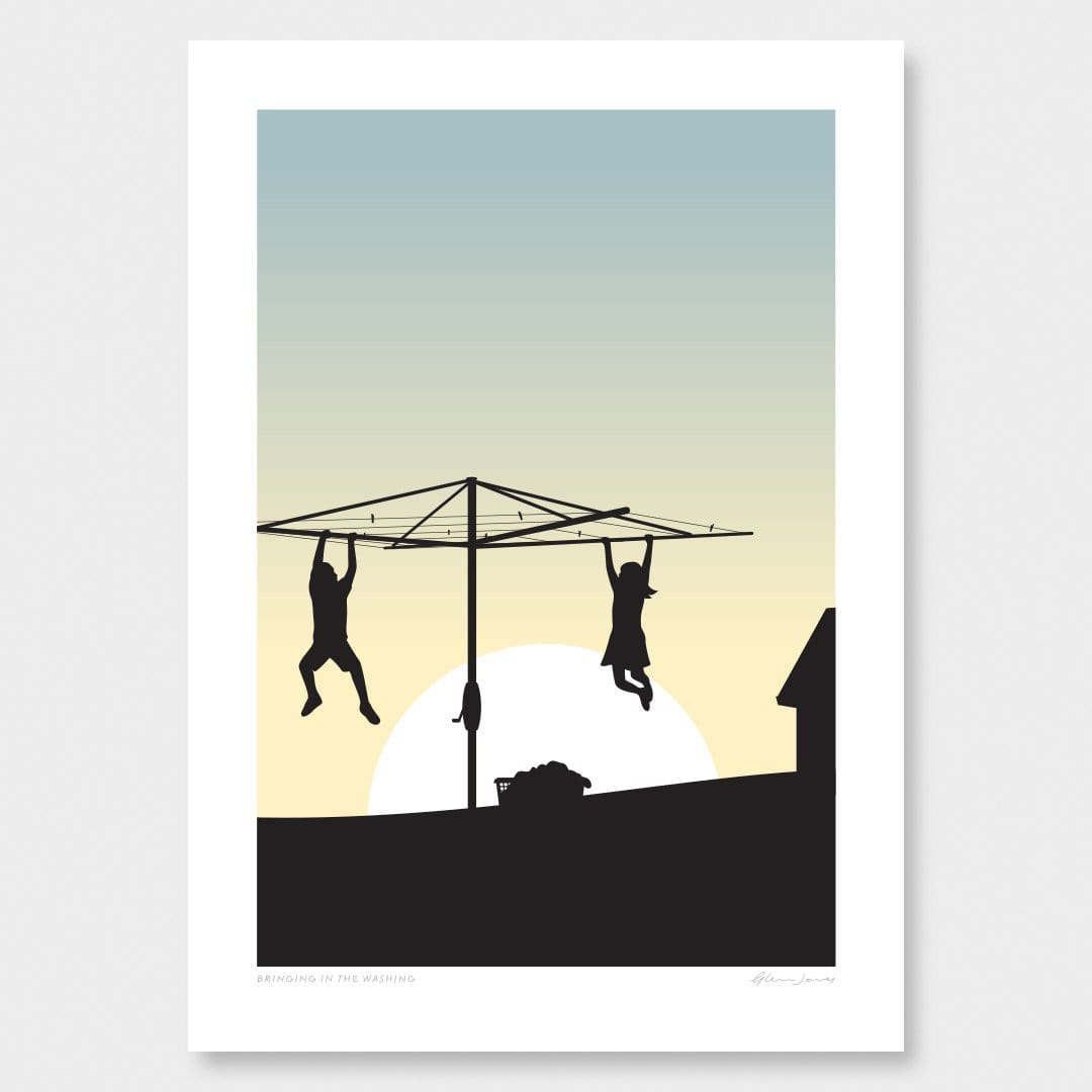 Bringing in the Washing Art Print by Glenn Jones