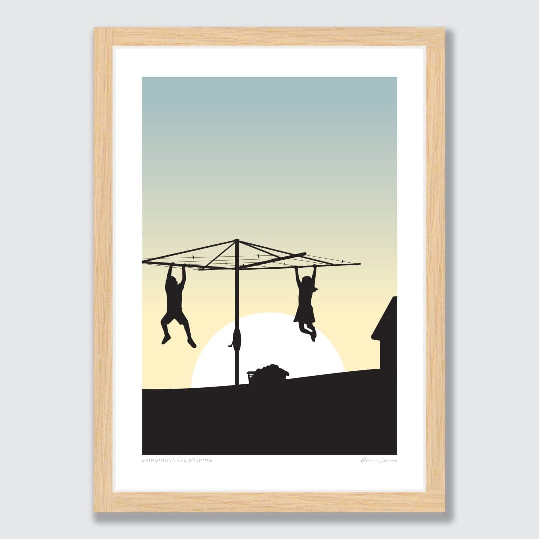 Bringing in the Washing Art Print by Glenn Jones