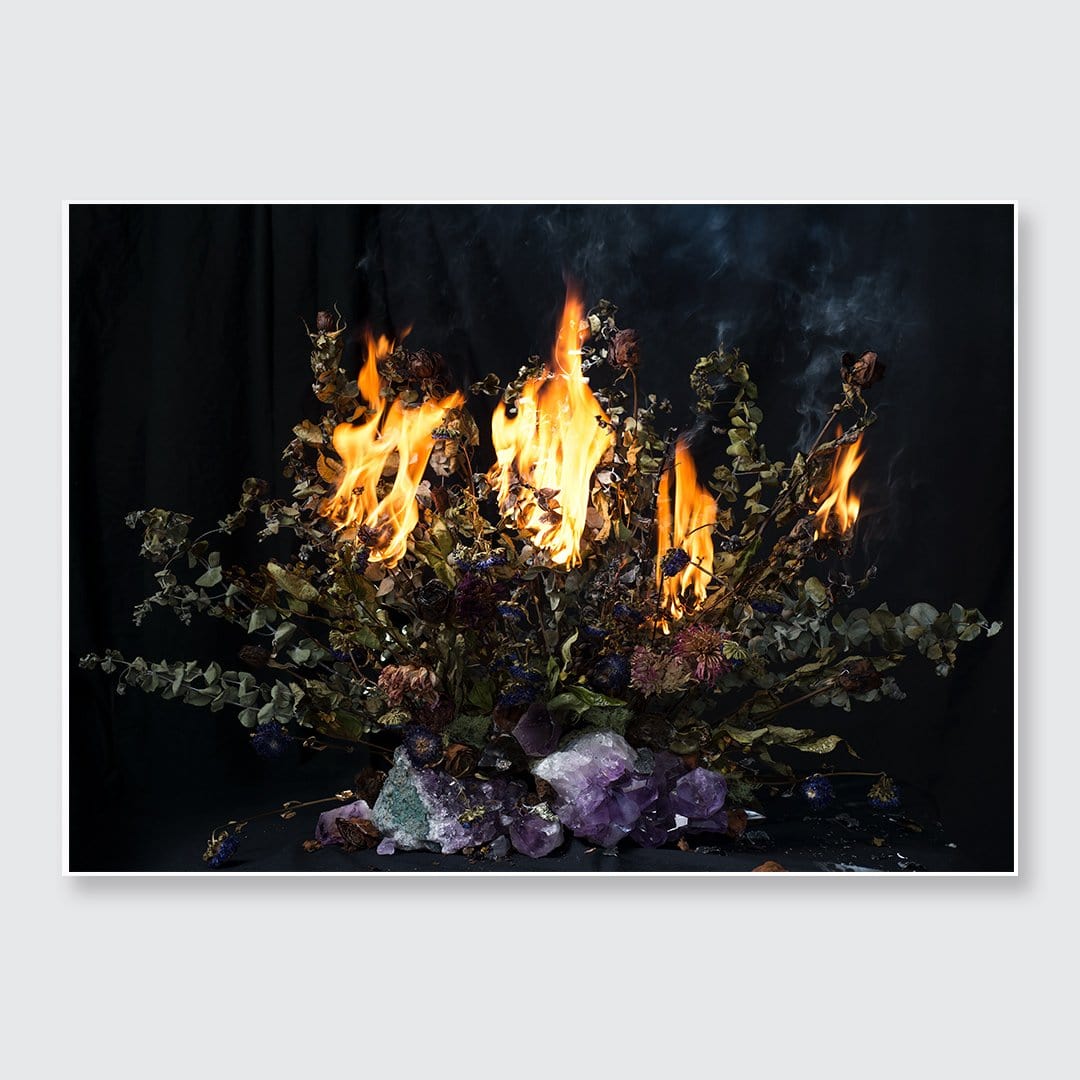 Burning Flowers with Amethyst Photographic Print by Georgie Malyon