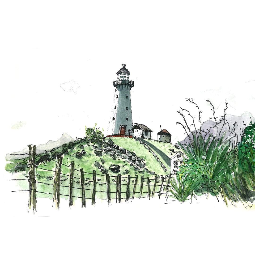 Cape Egmont Lighthouse Art Print by Laura Feller