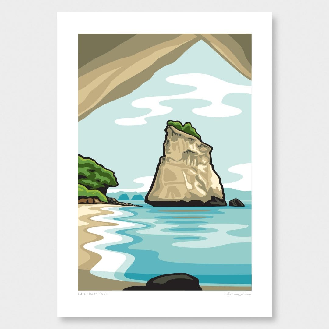 Cathedral Cove Art Print by Glenn Jones