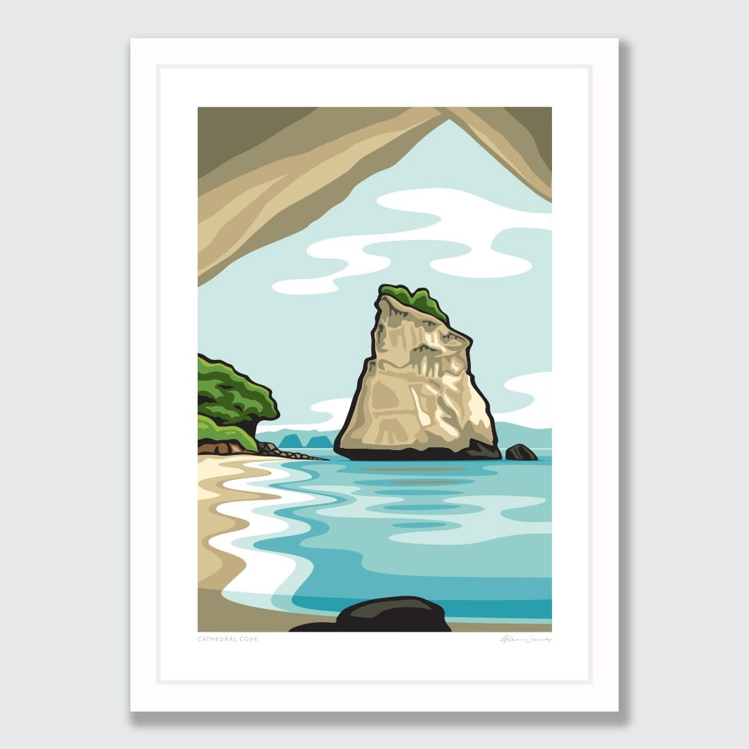 Cathedral Cove Art Print by Glenn Jones