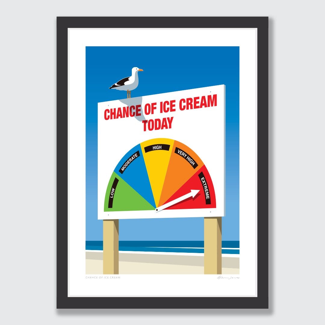 Chance of Icecream Art Print by Glenn Jones