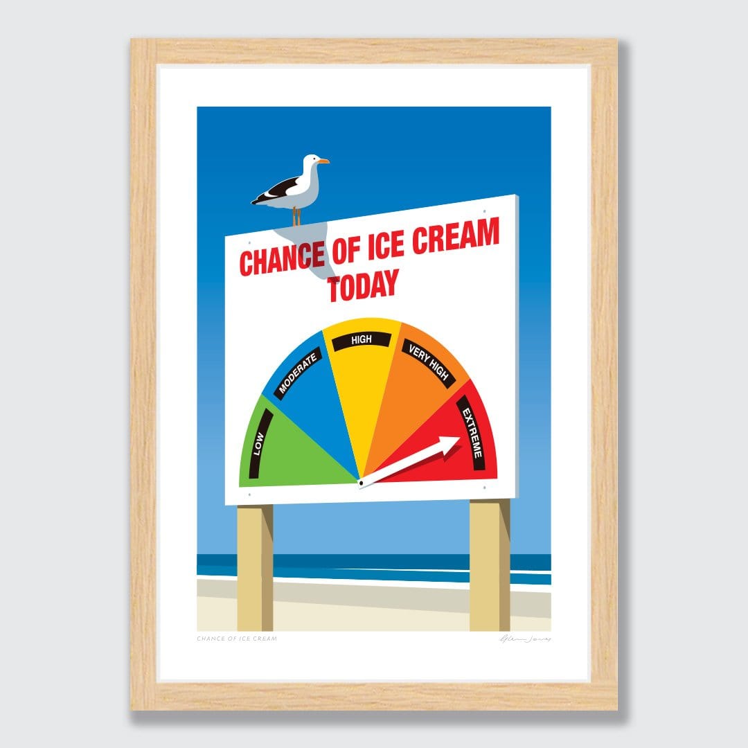 Chance of Icecream Art Print by Glenn Jones