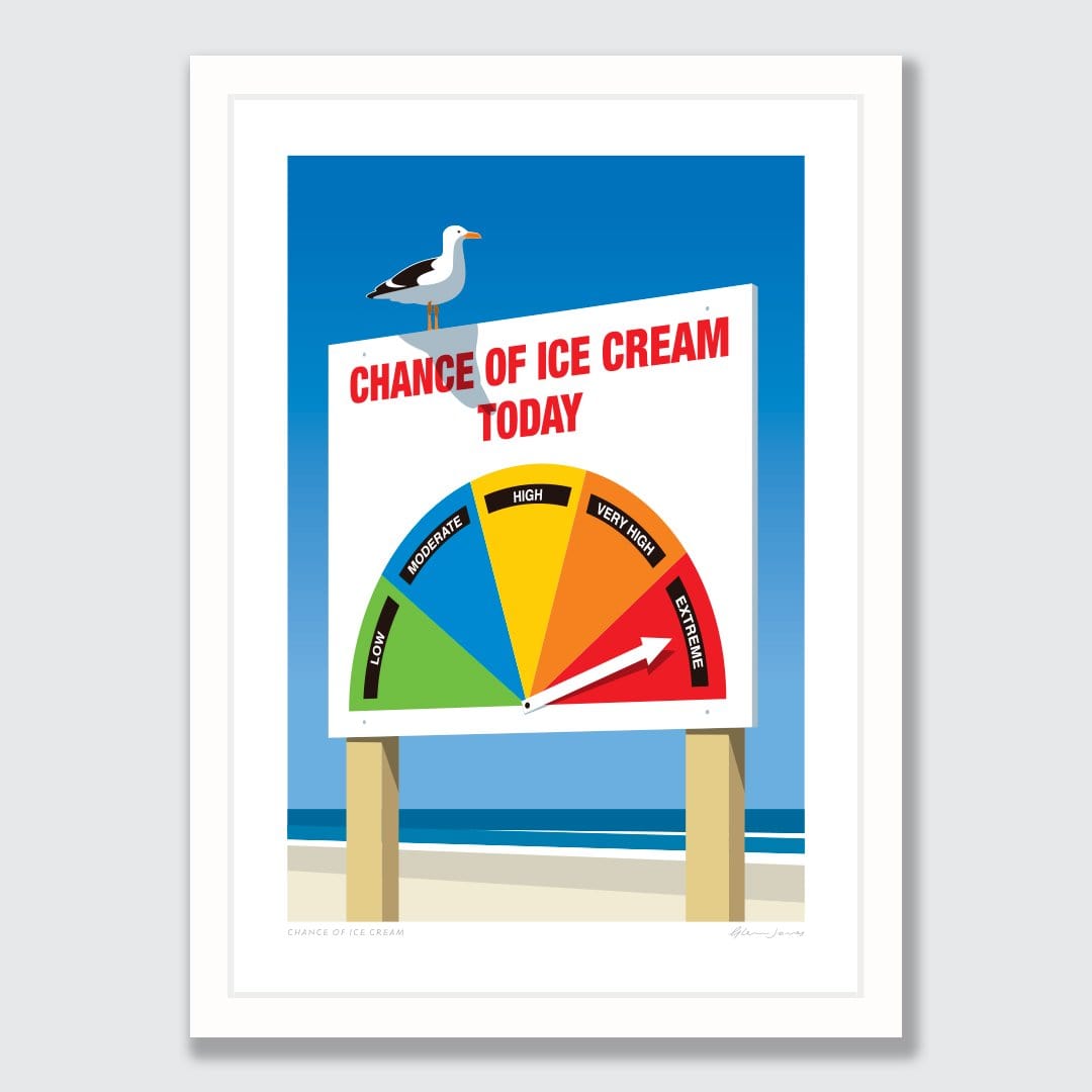 Chance of Icecream Art Print by Glenn Jones
