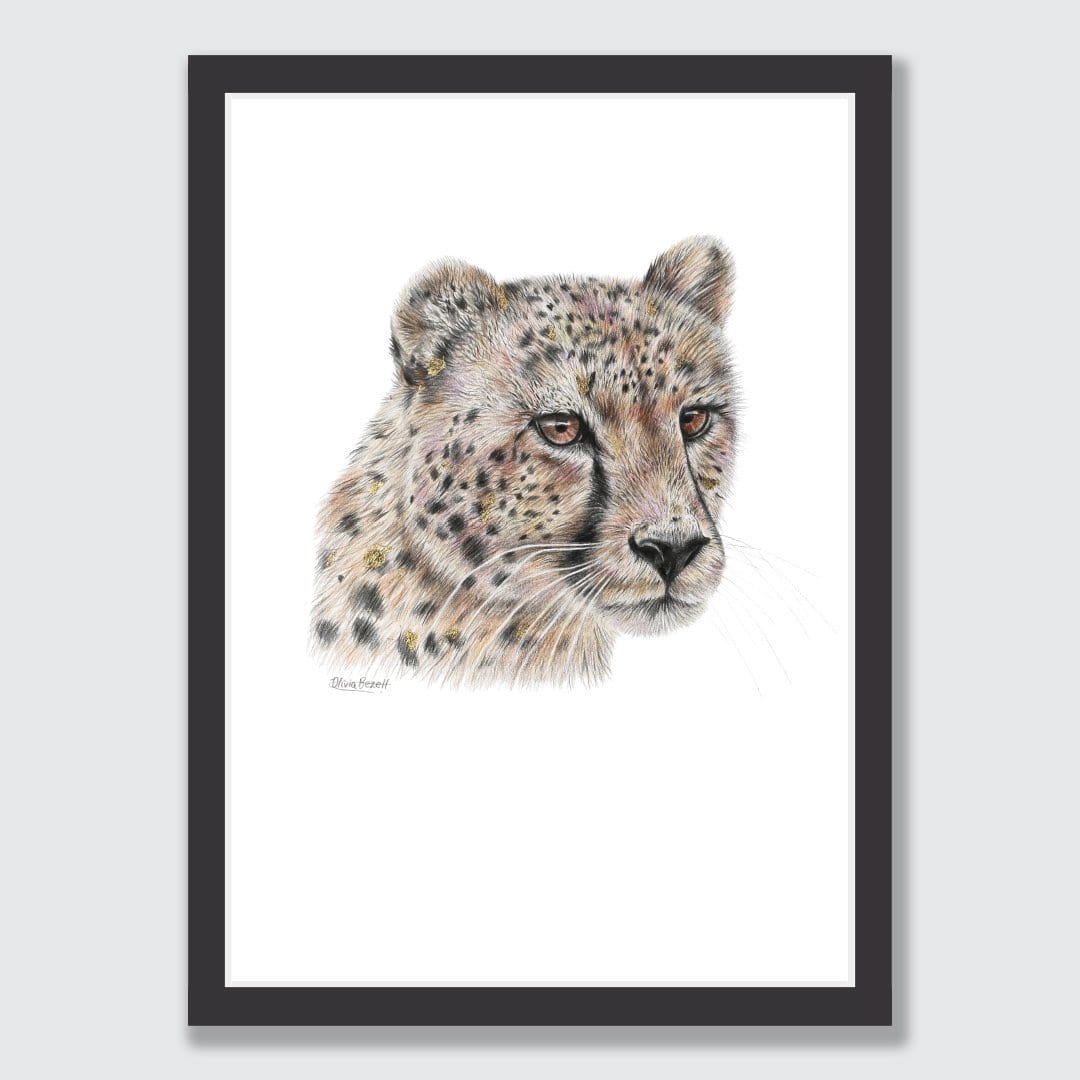 Cheetah Art Print by Olivia Bezett