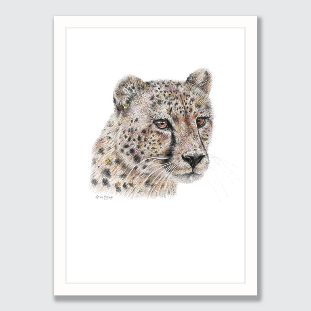 Cheetah Art Print by Olivia Bezett