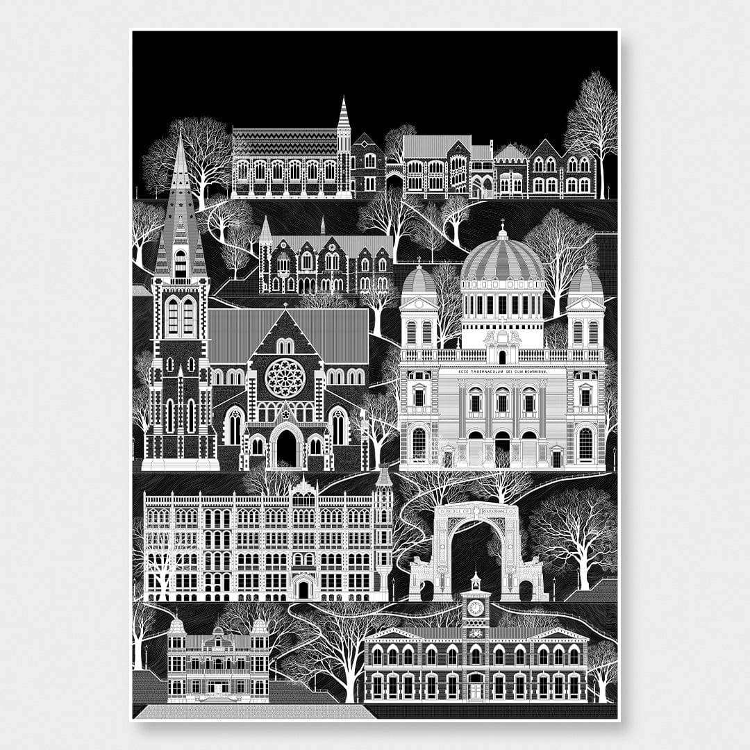 Christchurch Reimagined Art Print by Glenn Mulholland