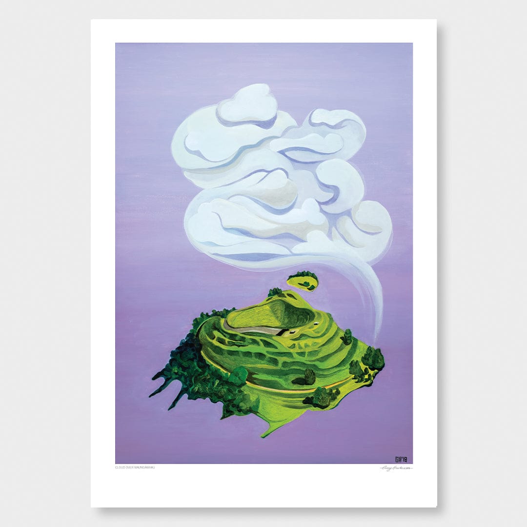 Cloud Over Maungawhau Art Print by Guy Harkness