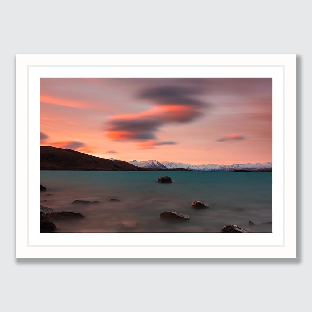 Clouds over Lake Tekapo Photographic Print by Mike Mackinven