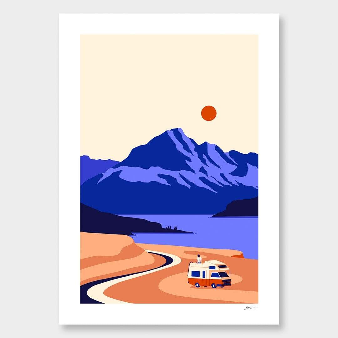 Cold Swim Aoraki Mt Cook Art Print by Grace Popplewell