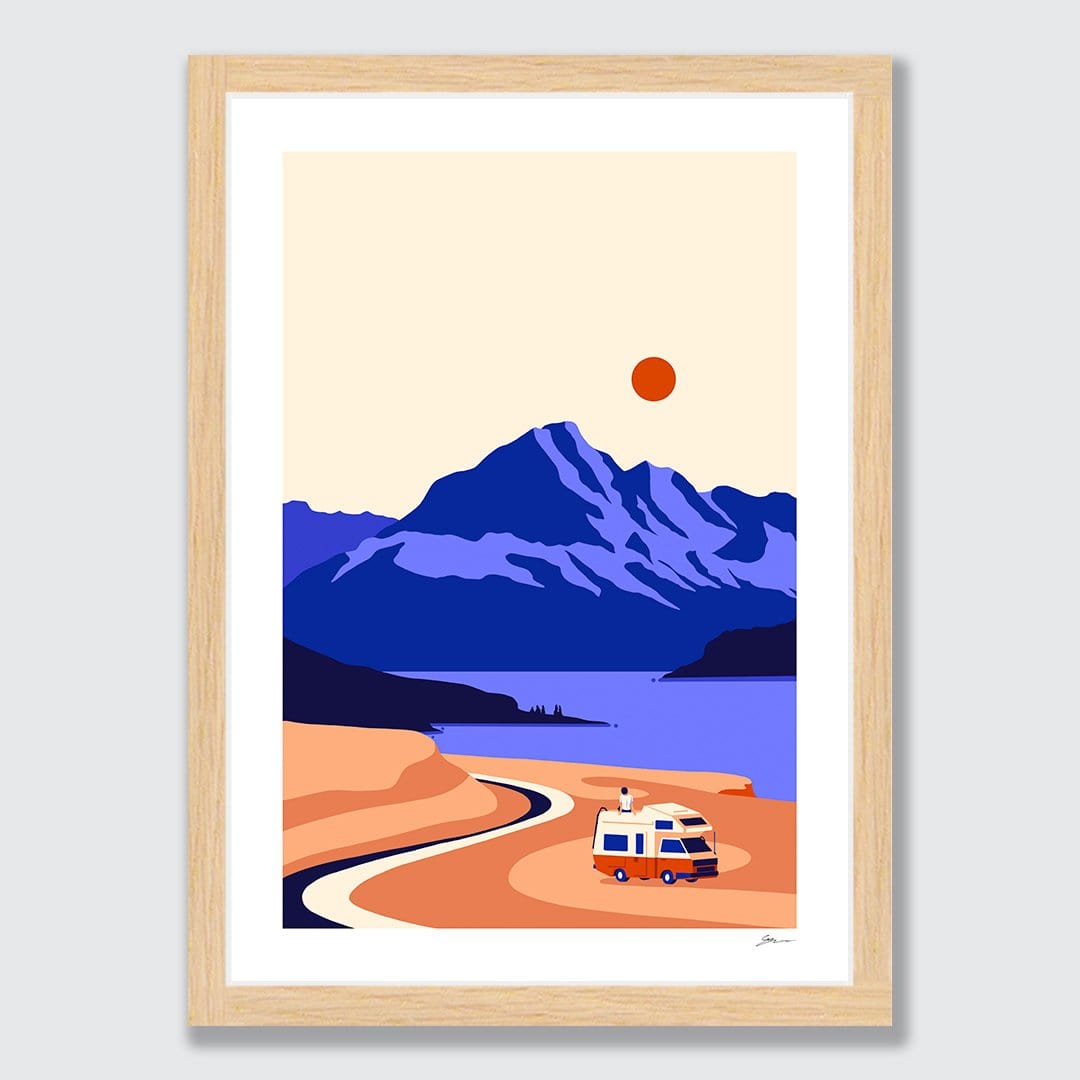 Cold Swim Aoraki Mt Cook Art Print by Grace Popplewell
