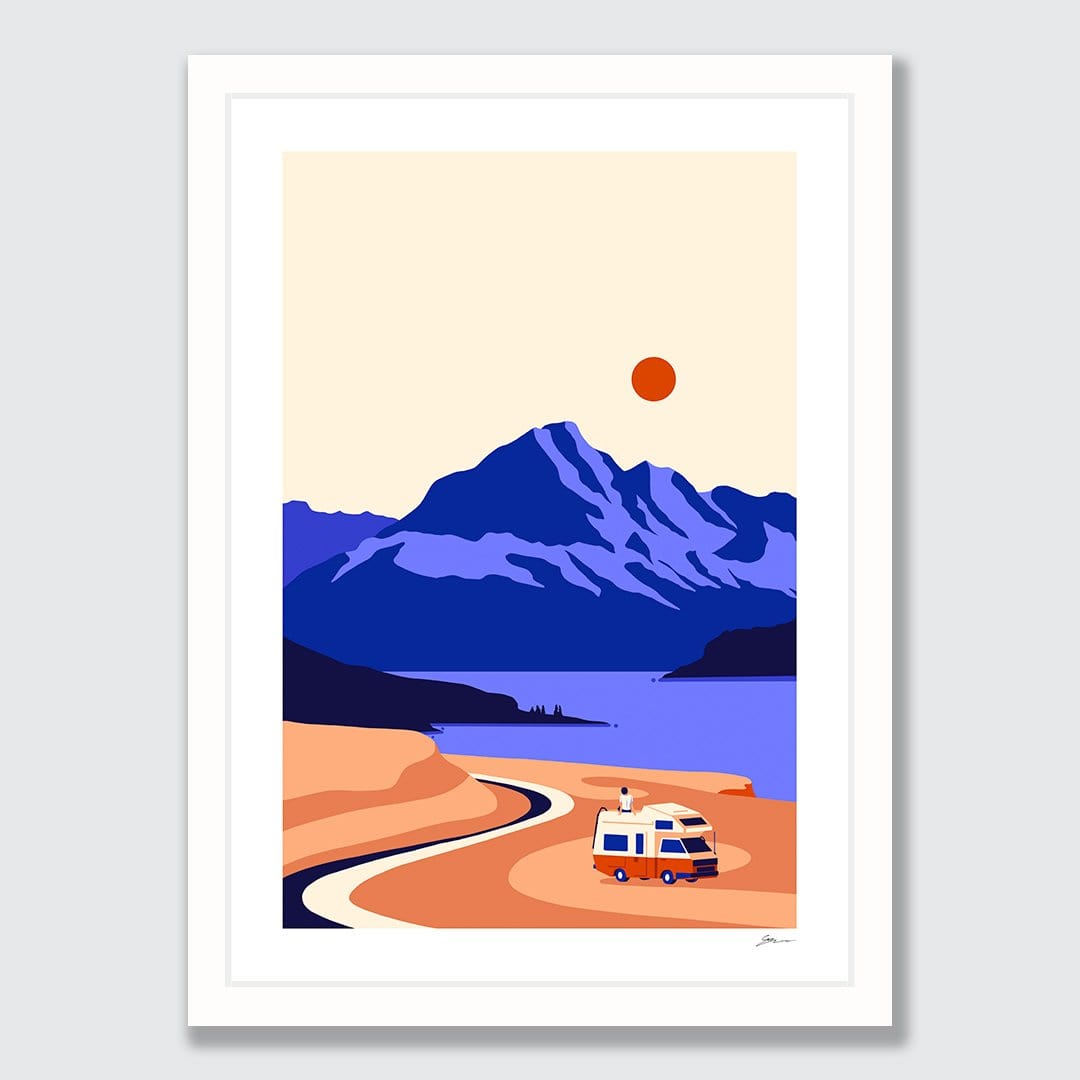 Cold Swim Aoraki Mt Cook Art Print by Grace Popplewell