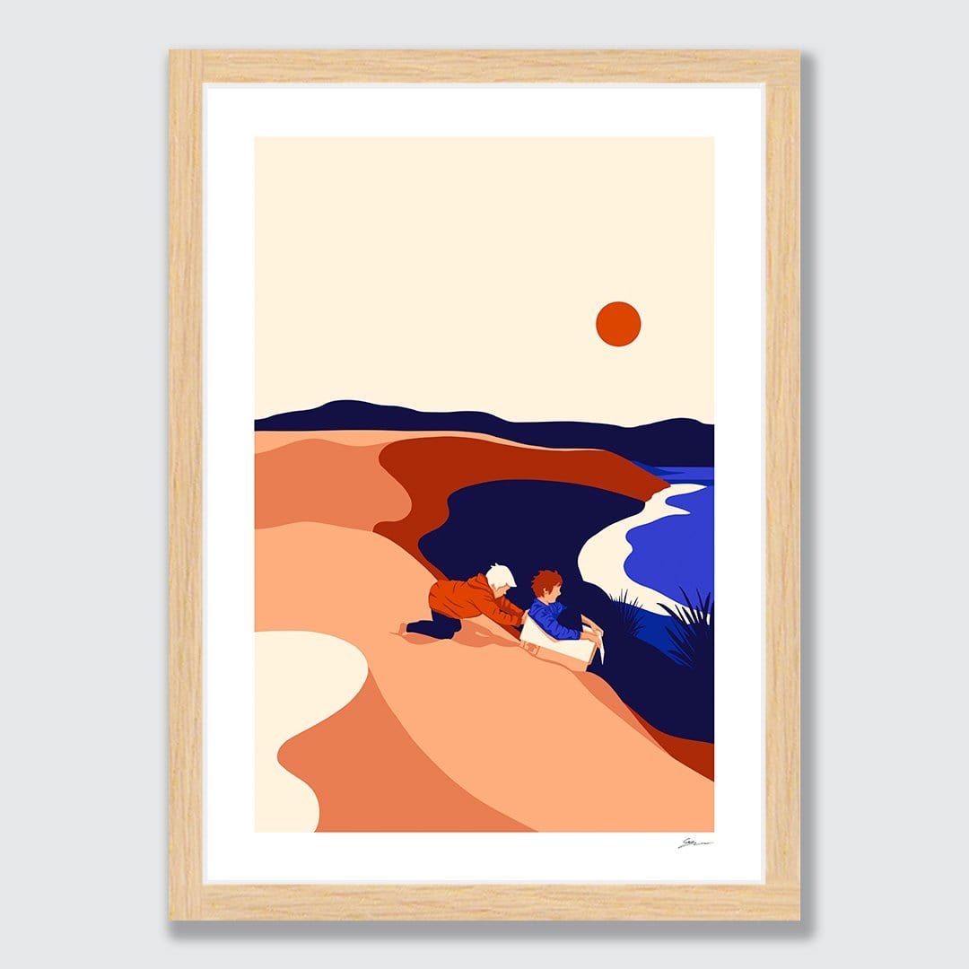 Cold Swim Bethells Art Print by Grace Popplewell