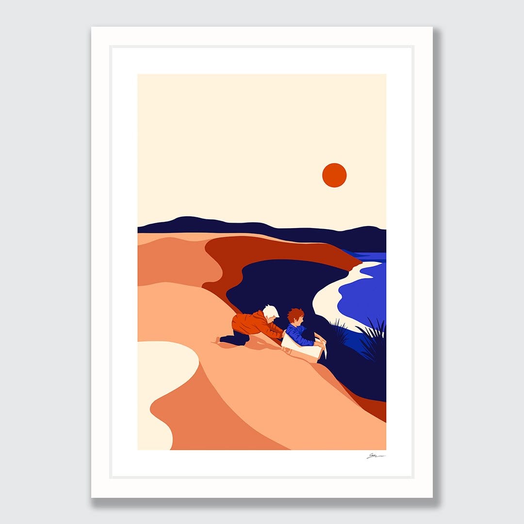 Cold Swim Bethells Art Print by Grace Popplewell