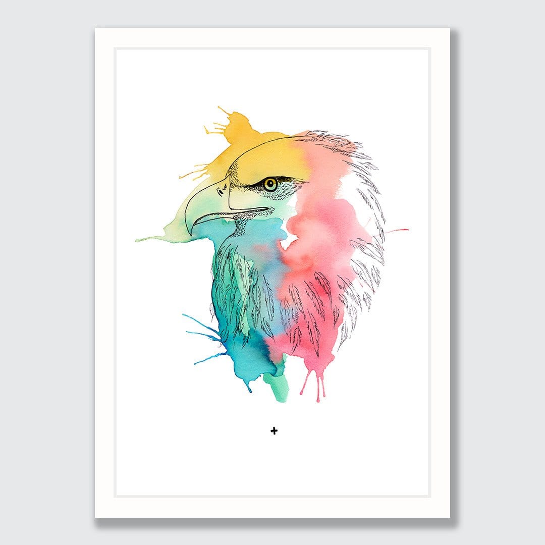 Colour Me Eagle Art Print by Makus Art