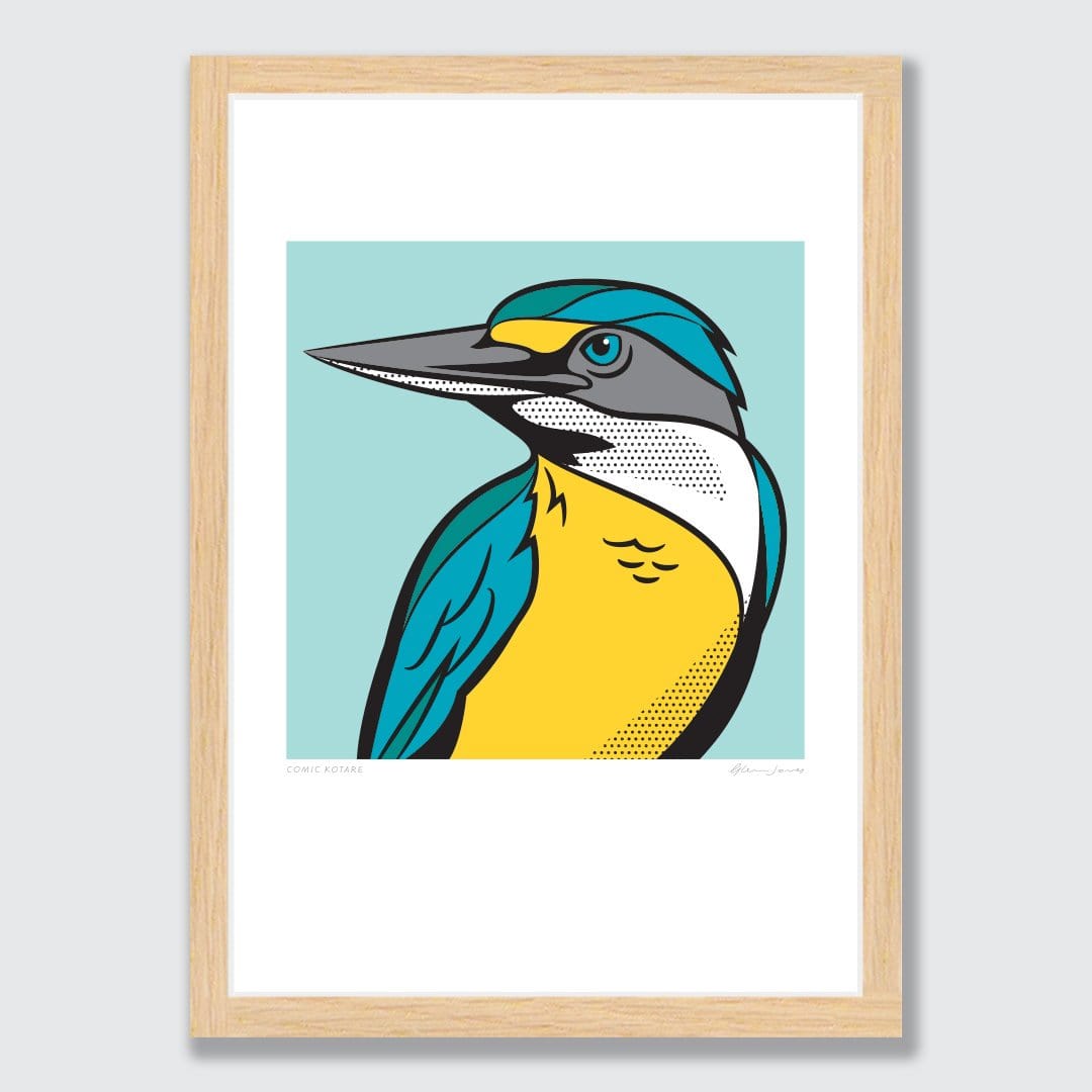 Comic Kotare Art Print by Glenn Jones