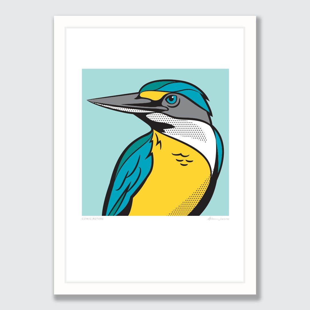 Comic Kotare Art Print by Glenn Jones