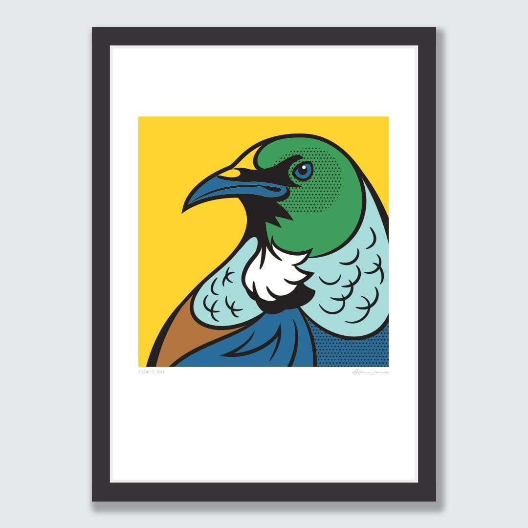 Comic Tui Art Print by Glenn Jones