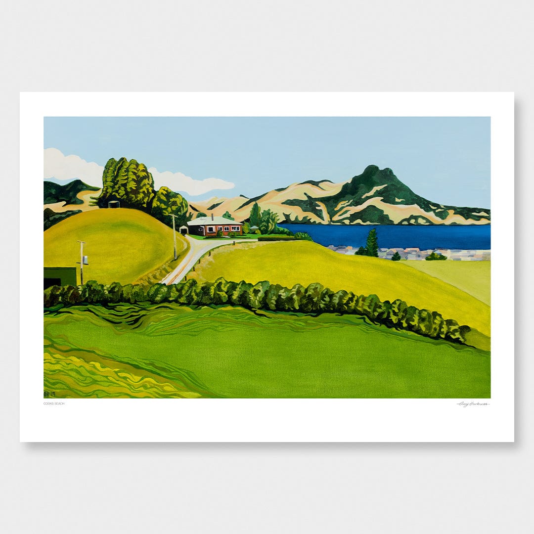 Cooks Beach Art Print by Guy Harkness