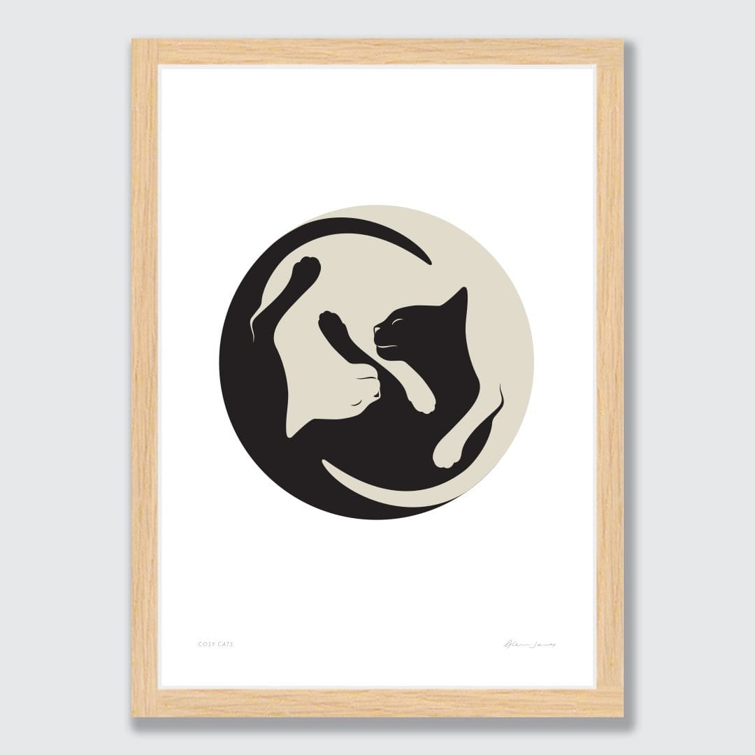 Cosy Cats Art Print by Glenn Jones