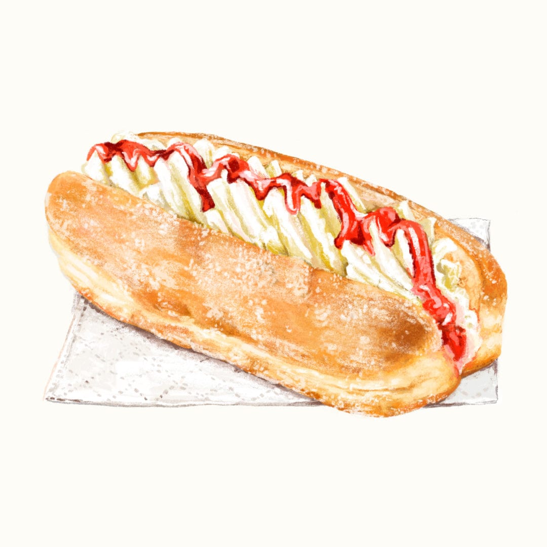 Cream Doughnut Limited Edition Art Print by Bridget Daulby