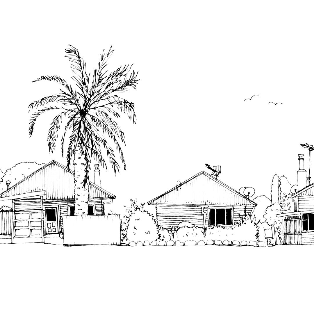 Houses of New Zealand Art Print by Laura Feller