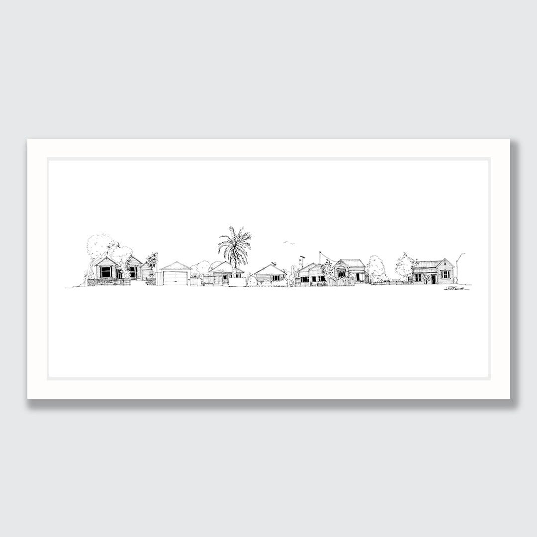 Houses of New Zealand Art Print by Laura Feller