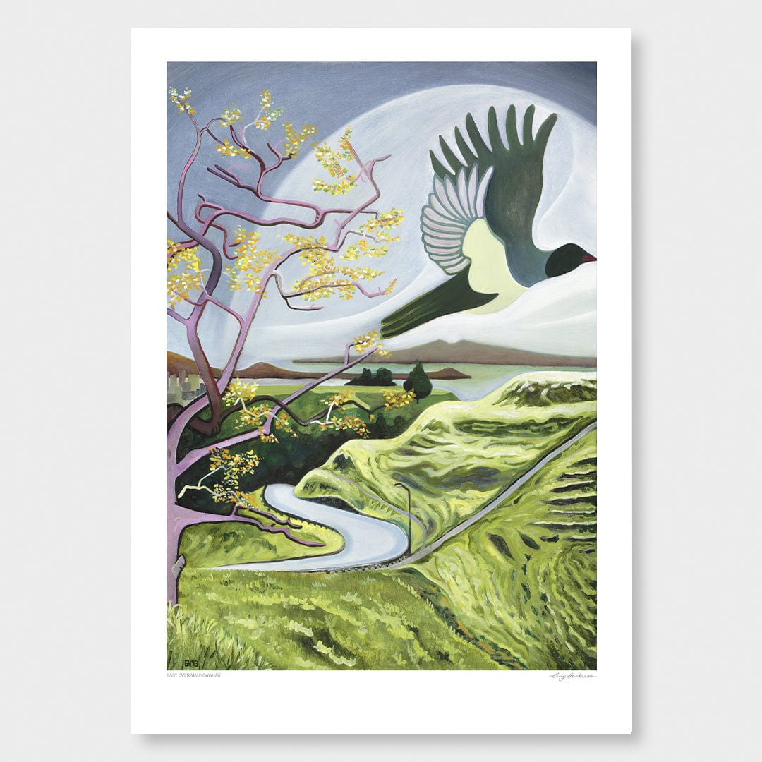 East Over Maungawhau Art Print by Guy Harkness