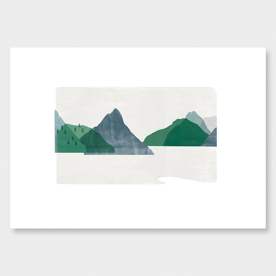 Fiordland Green Art Print by Sarah Parkinson