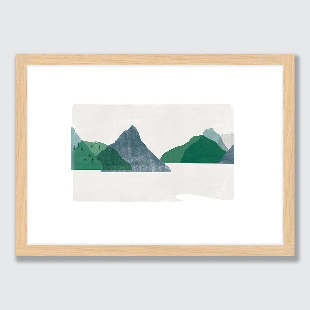 Fiordland Green Art Print by Sarah Parkinson
