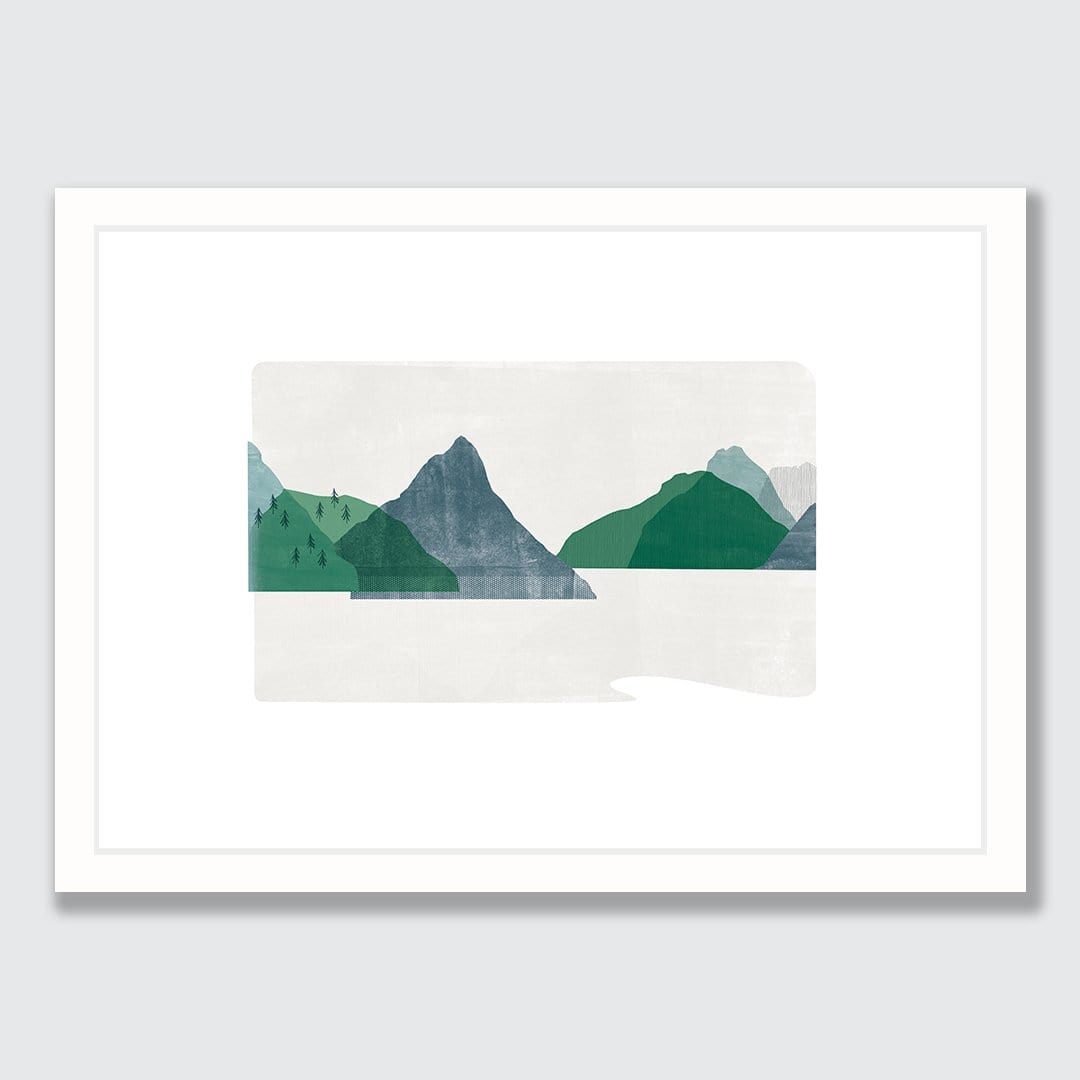 Fiordland Green Art Print by Sarah Parkinson