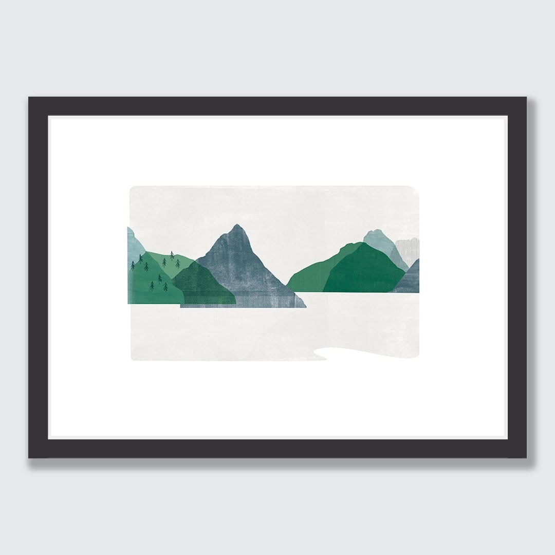 Fiordland Green Art Print by Sarah Parkinson