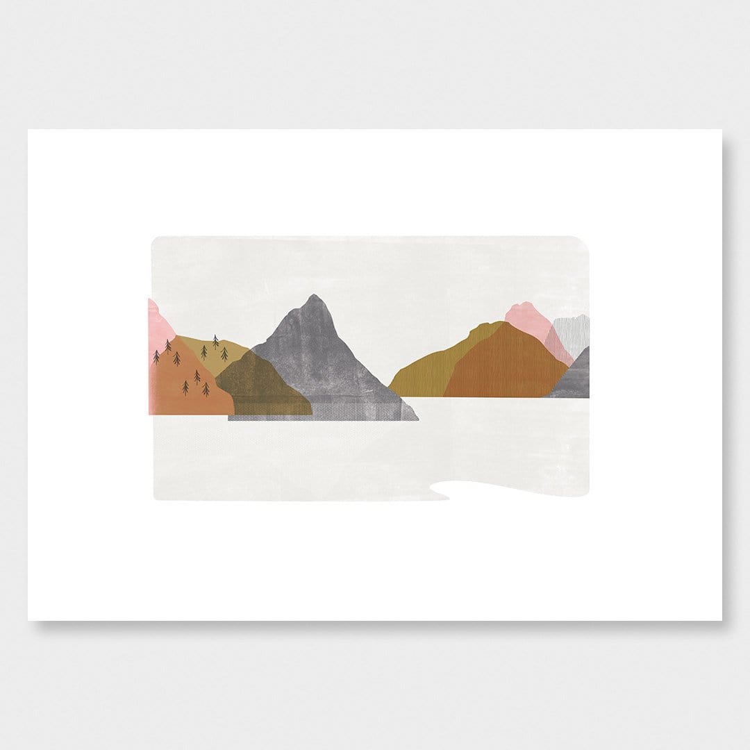 Fiordland Pink Art Print by Sarah Parkinson